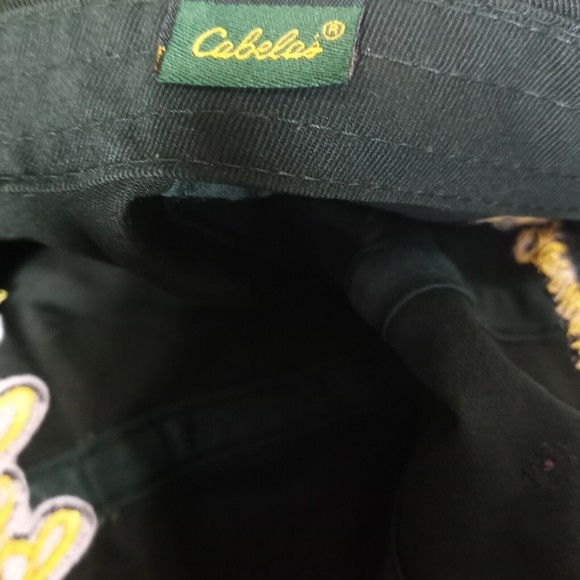 CABELA'S Hunter Green Baseball Cap Six Panel Hat Style With Brim Adjustable Back - Picture 6 of 6